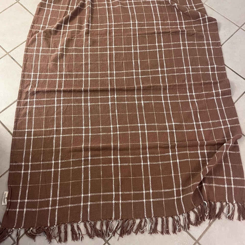 Plaid Brown Throw Blanket